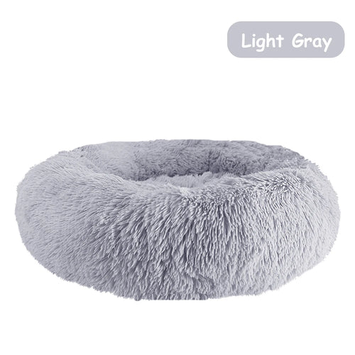Donut Dog Bed - Cozy Plush Pet Bed for Small and Large Dogs and Cats, Calming Washable Winter Kennel Sofa Cushion Mat