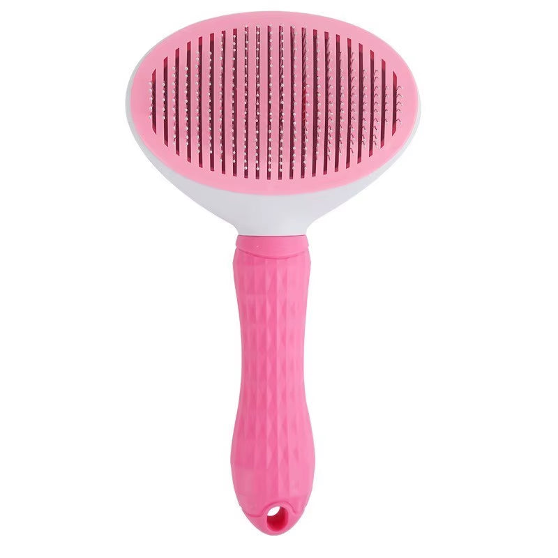 Professional Self-Cleaning Pet Grooming Brush and Comb for Dogs and Cats - Effective Shedding Tool and Accessories for Pet Care