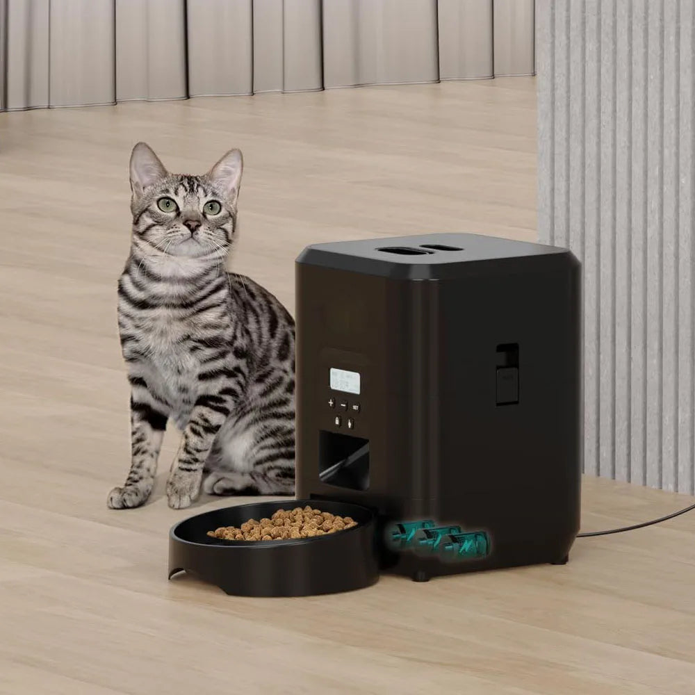 Mangiatoia per Animali Domestici Intelligente Mangiatoia Automatica per Gatti Macchina per Cibo Lento per Cani Con Ciotola per Cani per Gatti Automatica Quantitativa Temporizzata