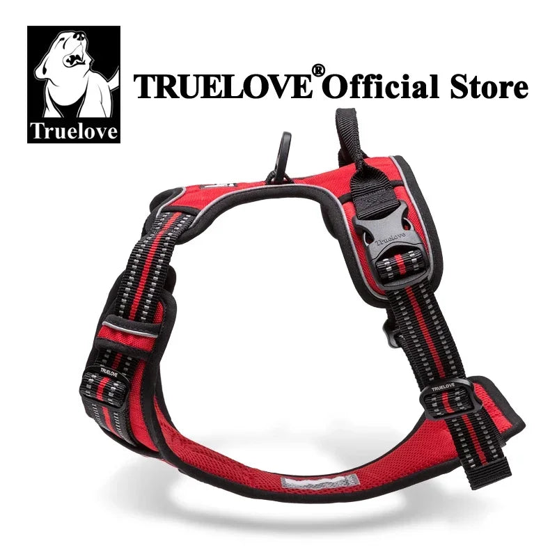 Truelove No-Pull Adjustable Reflective Dog Harness with Soft Padding and Control Handle TLH5651