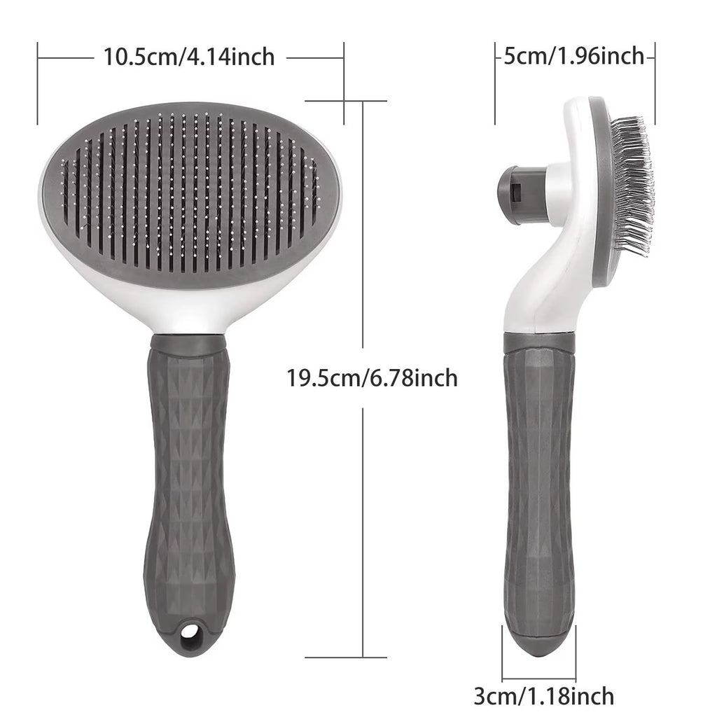 Professional Self-Cleaning Pet Grooming Brush and Comb for Dogs and Cats - Effective Shedding Tool and Accessories for Pet Care