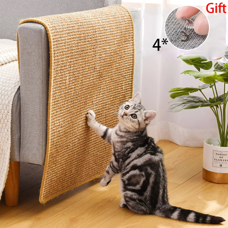 Sisal Cat Scratching Mat Board - Furniture Protector for Cats and Kittens