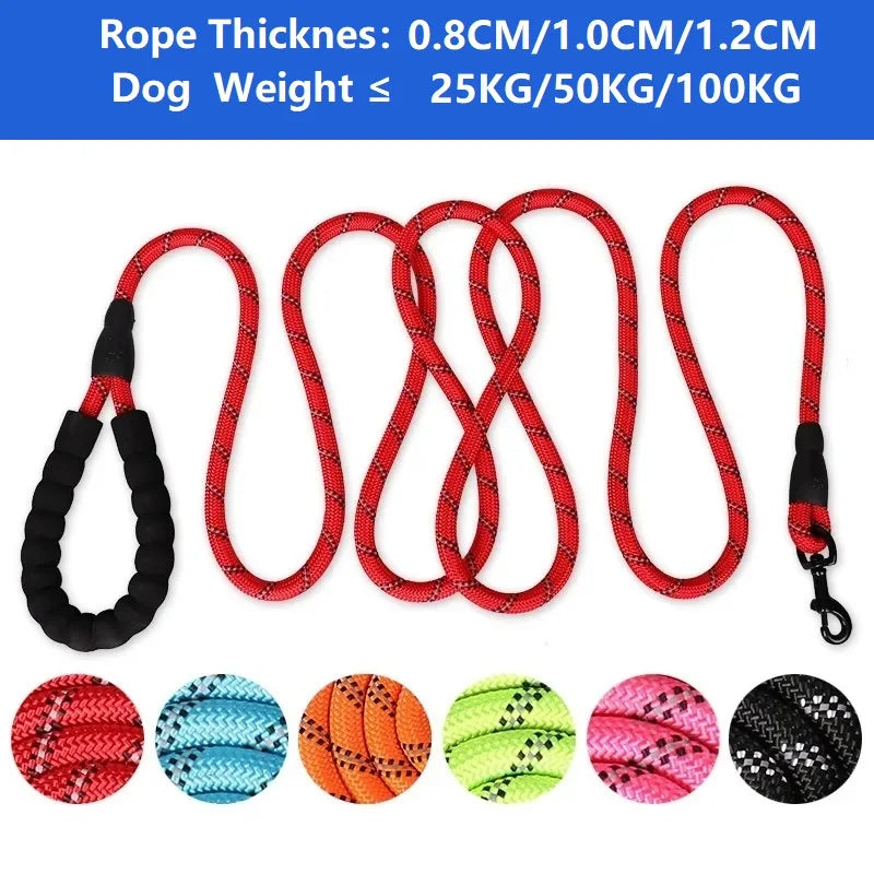 Guinzagli Resistenti per Cani con Manico Morbido - Disponibili in Lunghezze di 120/150/200/300CM per Razze Piccole, Medie e Grandi