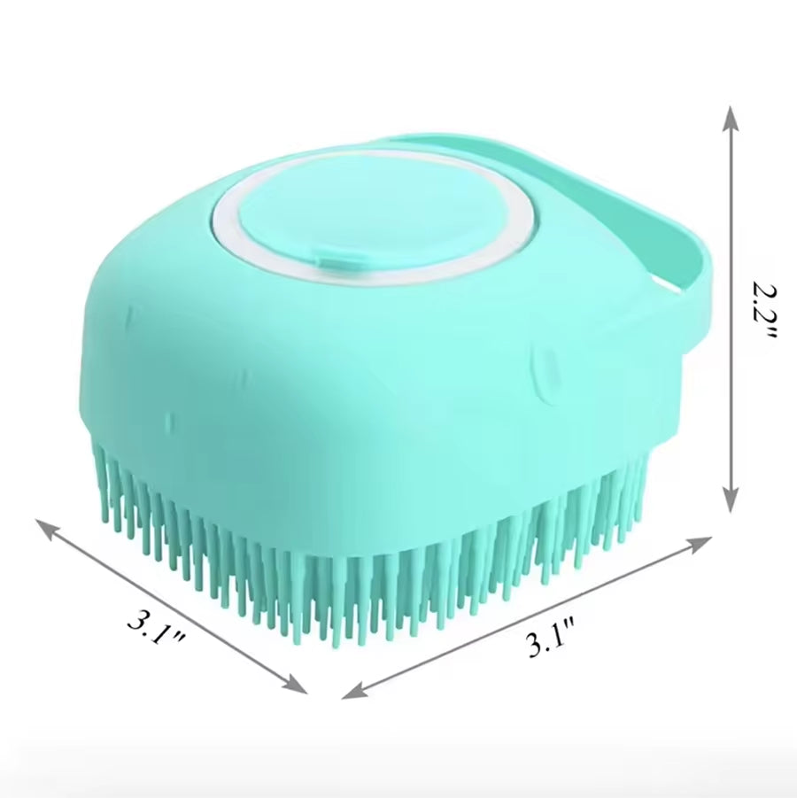 2-in-1 Bath Brush for Dogs and Cats, Pet Massage Comb for SPA Grooming, Soft Silicone Shower Brush, Dog Fur Cleaning Tool, Pet Care Accessories