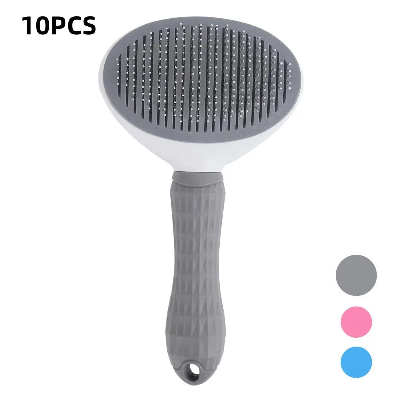 Professional Self-Cleaning Pet Grooming Brush and Comb for Dogs and Cats - Effective Shedding Tool and Accessories for Pet Care