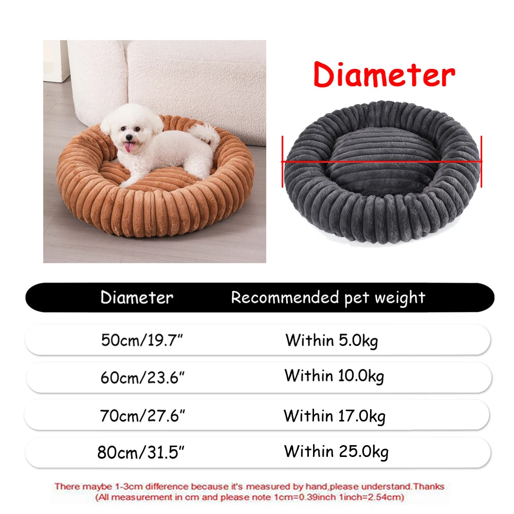 40-90 Cm 6 Dimensioni Letto Rotondo per Animali Domestici per Letto per Cani Di Grandi Dimensioni Letto per Gatti Super Morbido Casetta per Cani in Peluche per Casetta per Cani Di Taglia Media Inverno Caldo per Dormire