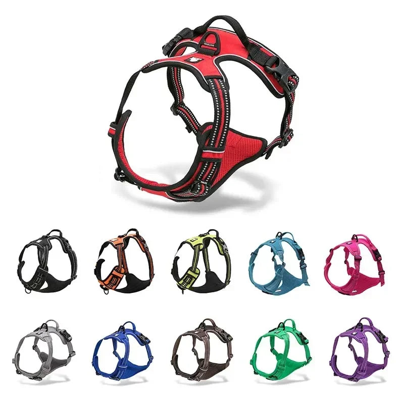 Truelove No-Pull Adjustable Reflective Dog Harness with Soft Padding and Control Handle TLH5651