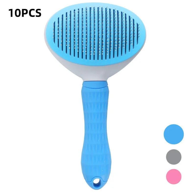 Professional Self-Cleaning Pet Grooming Brush and Comb for Dogs and Cats - Effective Shedding Tool and Accessories for Pet Care