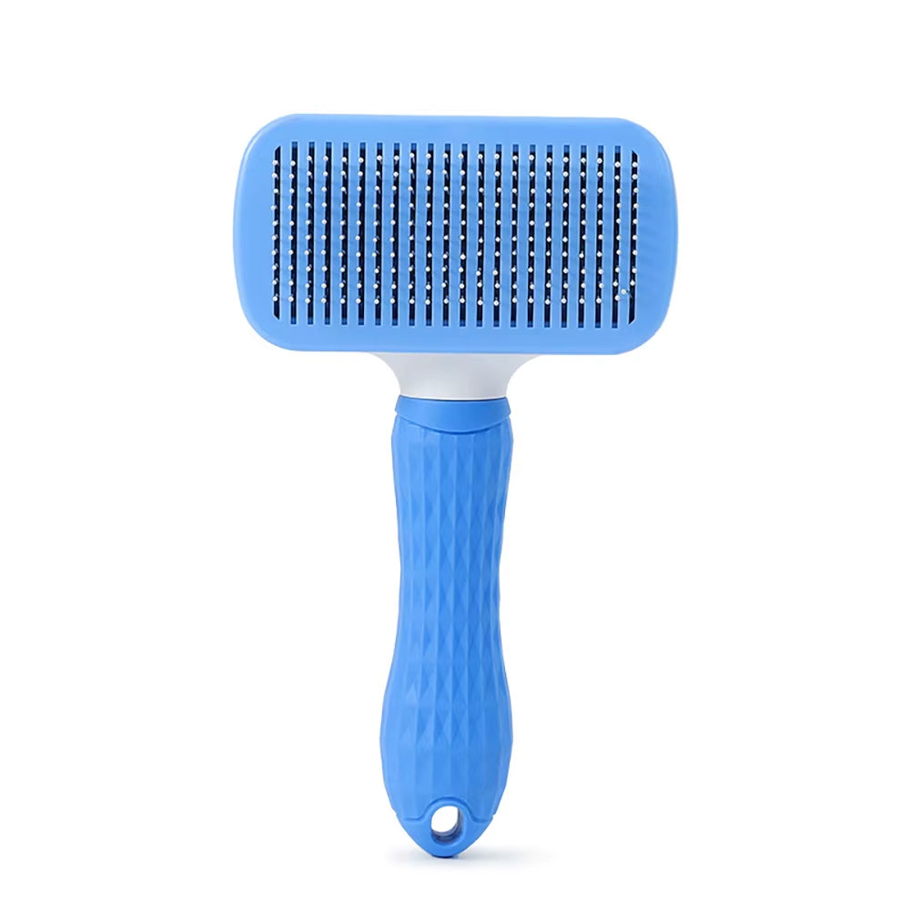 Professional Self-Cleaning Pet Grooming Brush and Comb for Dogs and Cats - Effective Shedding Tool and Accessories for Pet Care