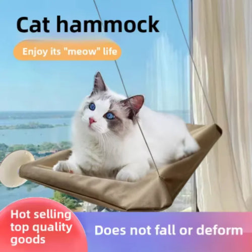 Nuova Amaca per Gatti, Letto Sospeso per Gatti, Capacità 20 Kg, Comoda Postazione per Finestra, Struttura per Arrampicata per Gattini, Accessori per Animali Domestici