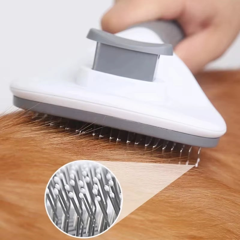 Professional Self-Cleaning Pet Grooming Brush and Comb for Dogs and Cats - Effective Shedding Tool and Accessories for Pet Care