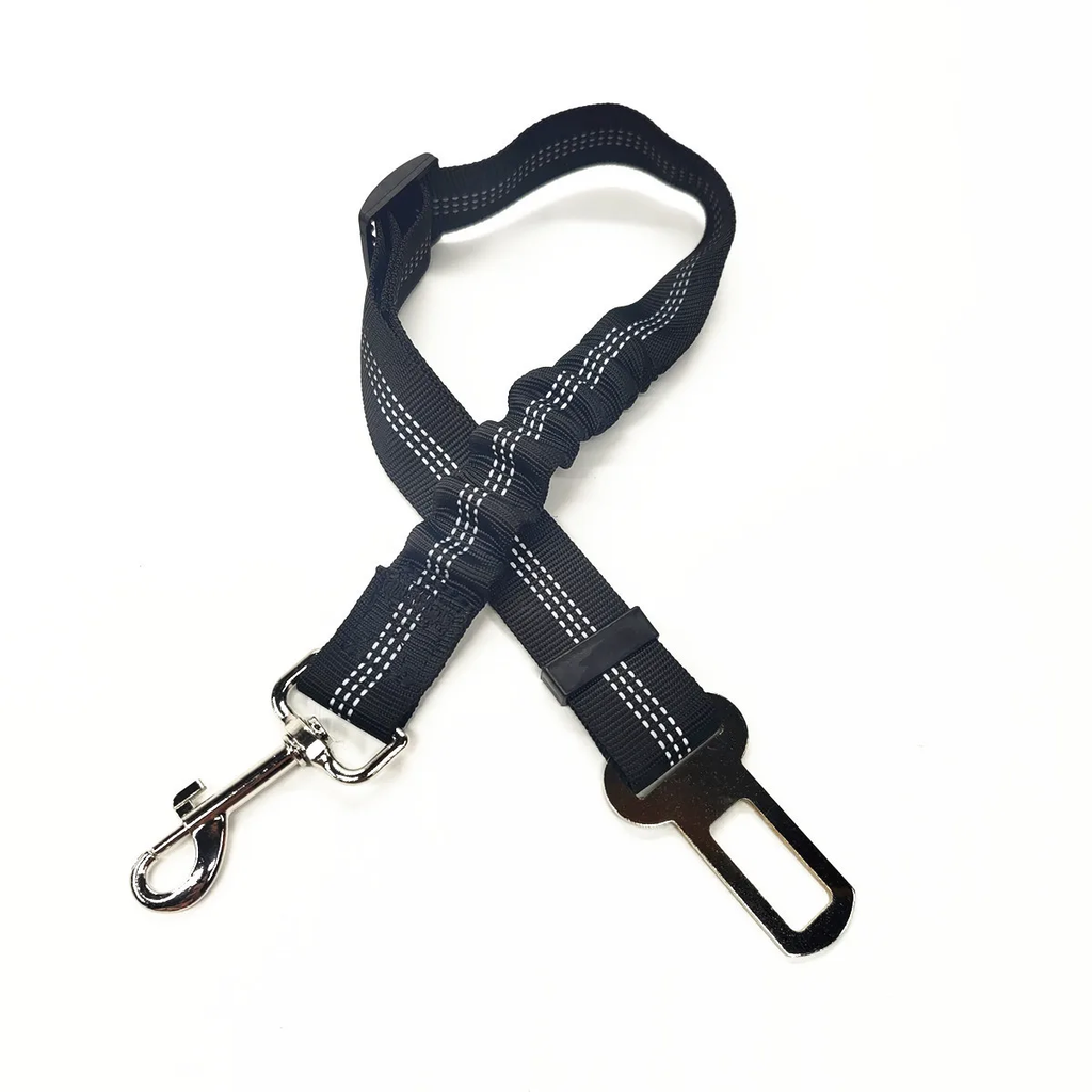 Cintura di Sicurezza Regolabile per Cani in Nylon con Ammortizzazione e Riflessione - Accessori per Viaggi Sicuri con Animali Domestici