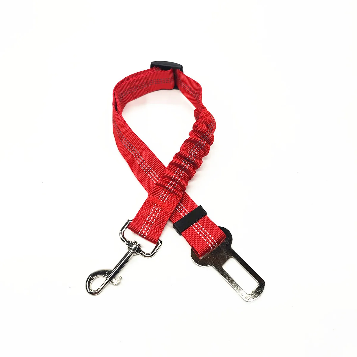 Cintura di Sicurezza Regolabile per Cani in Nylon con Ammortizzazione e Riflessione - Accessori per Viaggi Sicuri con Animali Domestici