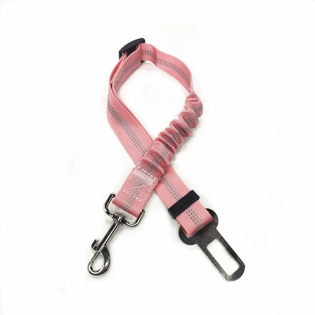Cintura di Sicurezza Regolabile per Cani in Nylon con Ammortizzazione e Riflessione - Accessori per Viaggi Sicuri con Animali Domestici