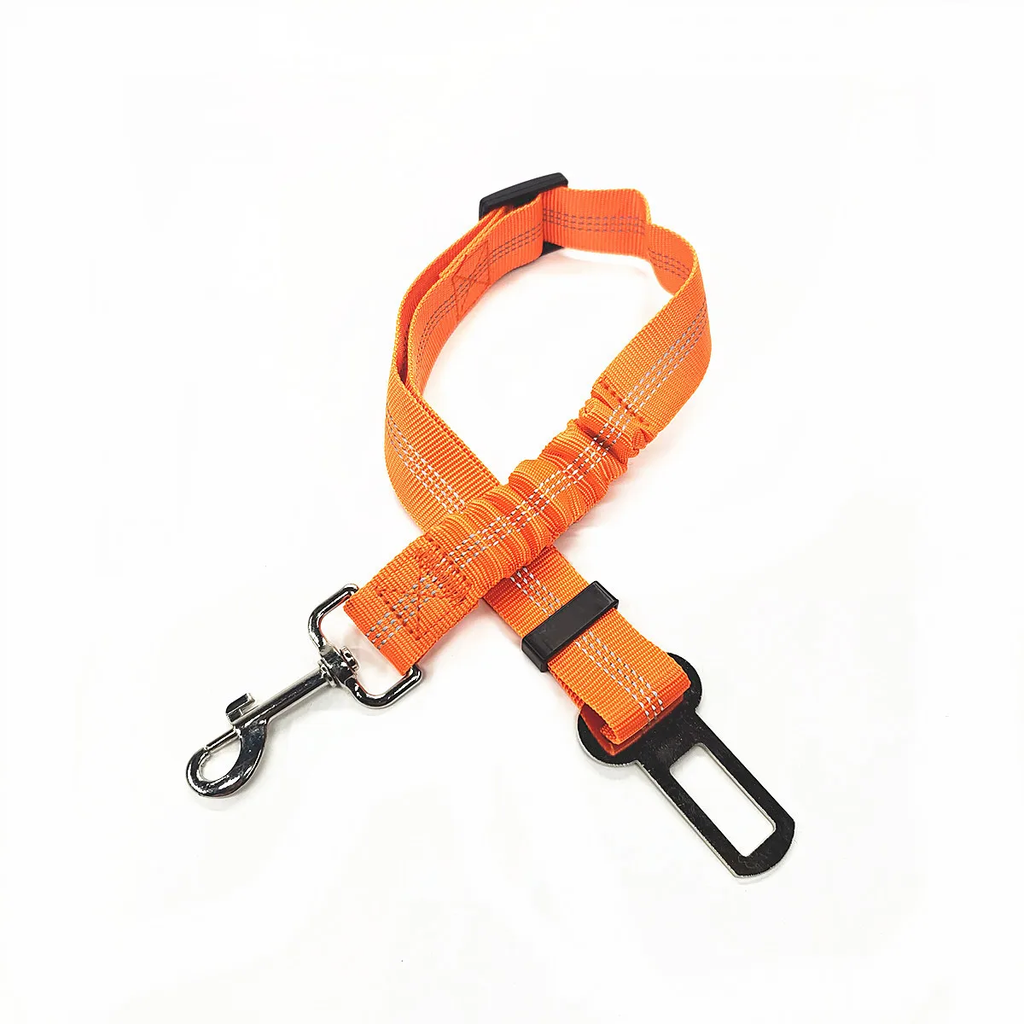 Cintura di Sicurezza Regolabile per Cani in Nylon con Ammortizzazione e Riflessione - Accessori per Viaggi Sicuri con Animali Domestici