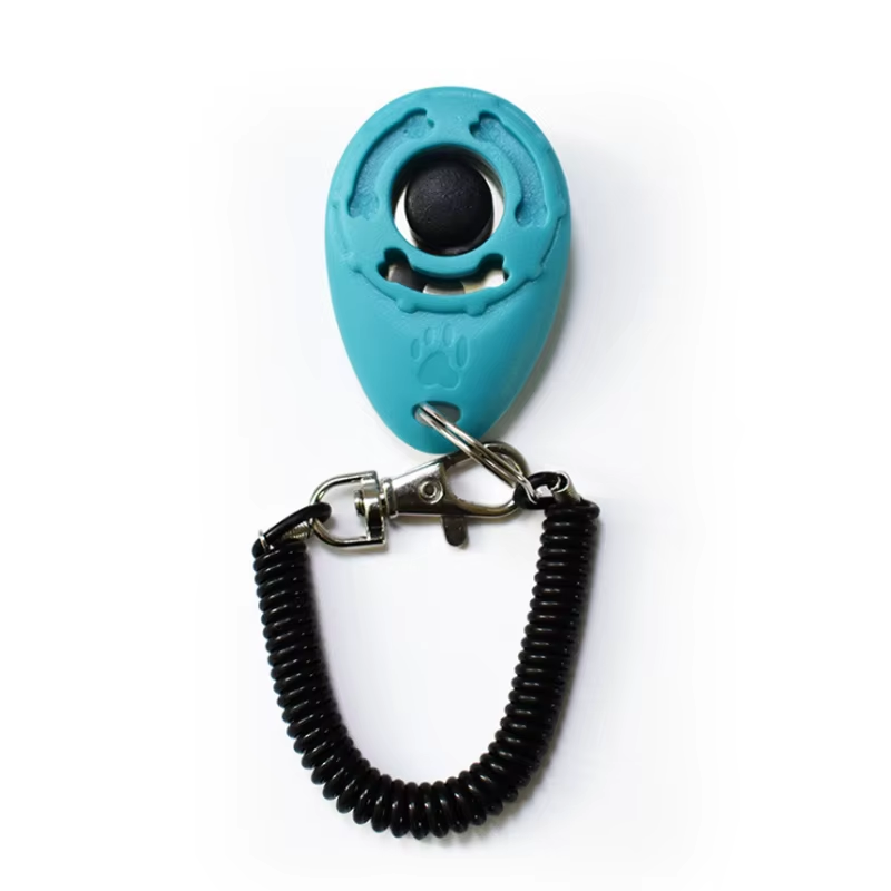 Clicker per Addestramento Canino e Felino in Plastica con Suono, Inclusa Cintura Regolabile e Portachiavi, Strumento Efficace per l'Allenamento degli Animali Domestici