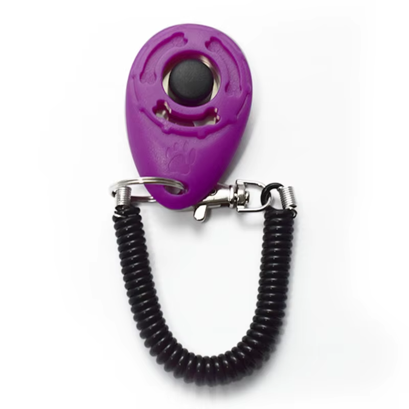 Clicker per Addestramento Canino e Felino in Plastica con Suono, Inclusa Cintura Regolabile e Portachiavi, Strumento Efficace per l'Allenamento degli Animali Domestici