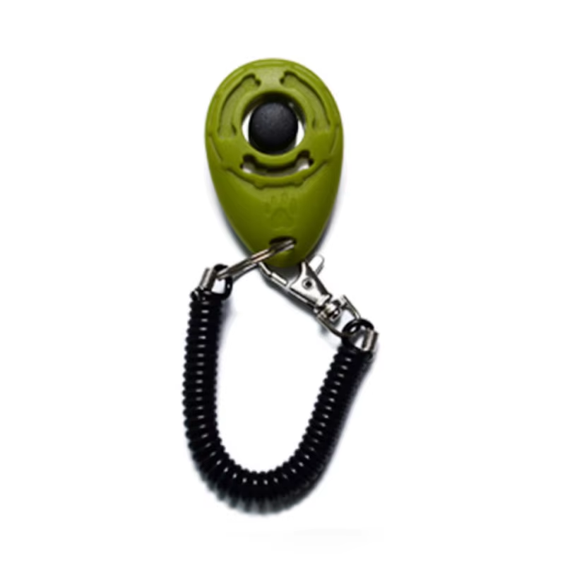 Clicker per Addestramento Canino e Felino in Plastica con Suono, Inclusa Cintura Regolabile e Portachiavi, Strumento Efficace per l'Allenamento degli Animali Domestici