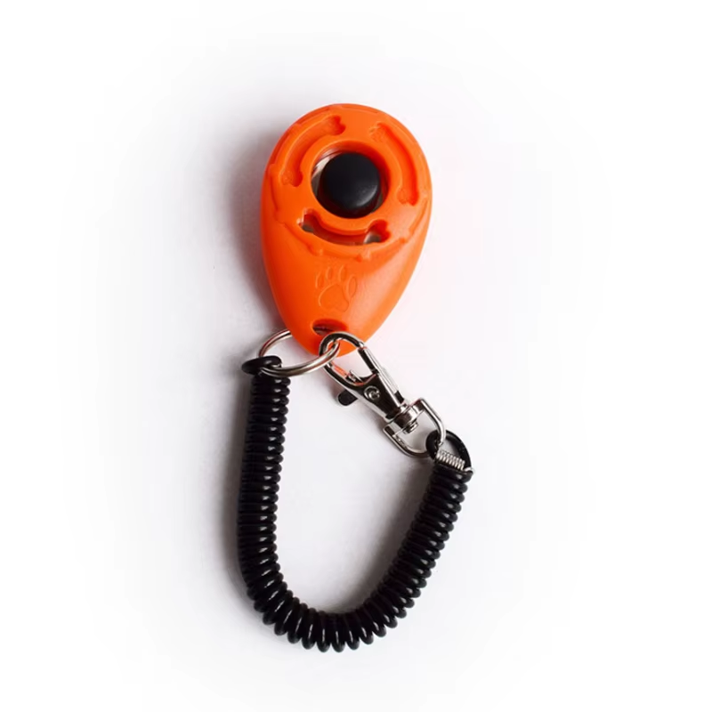 Clicker per Addestramento Canino e Felino in Plastica con Suono, Inclusa Cintura Regolabile e Portachiavi, Strumento Efficace per l'Allenamento degli Animali Domestici