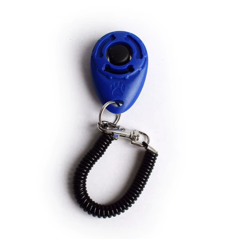 Clicker per Addestramento Canino e Felino in Plastica con Suono, Inclusa Cintura Regolabile e Portachiavi, Strumento Efficace per l'Allenamento degli Animali Domestici