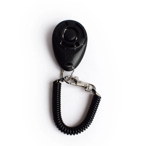 Clicker per Addestramento Canino e Felino in Plastica con Suono, Inclusa Cintura Regolabile e Portachiavi, Strumento Efficace per l'Allenamento degli Animali Domestici