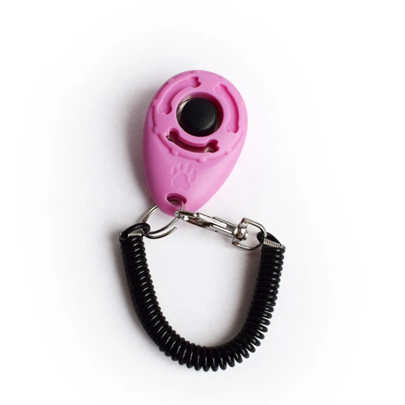 Clicker per Addestramento Canino e Felino in Plastica con Suono, Inclusa Cintura Regolabile e Portachiavi, Strumento Efficace per l'Allenamento degli Animali Domestici