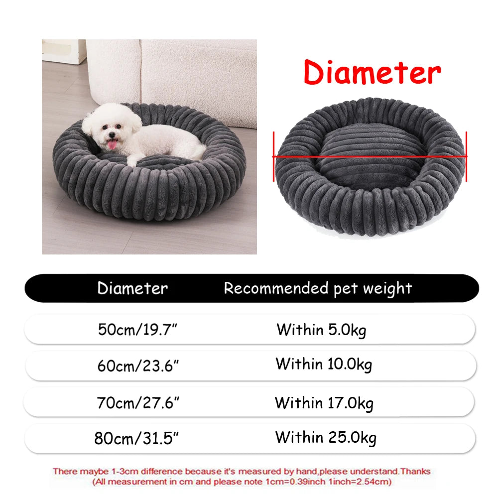 40-90 Cm 6 Dimensioni Letto Rotondo per Animali Domestici per Letto per Cani Di Grandi Dimensioni Letto per Gatti Super Morbido Casetta per Cani in Peluche per Casetta per Cani Di Taglia Media Inverno Caldo per Dormire