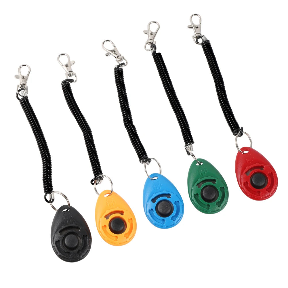 Adjustable Dog Training Clicker with Wrist Strap - Effective Training Aid for Dogs and Cats