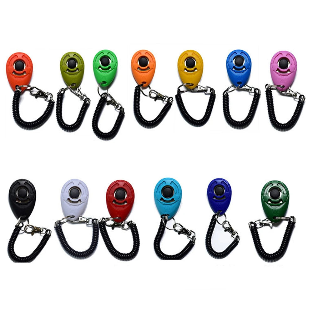 Adjustable Dog Training Clicker with Wrist Strap - Effective Training Aid for Dogs and Cats