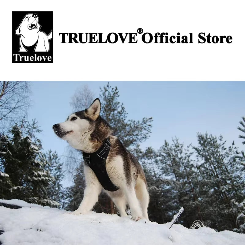 Truelove No-Pull Adjustable Reflective Dog Harness with Soft Padding and Control Handle TLH5651