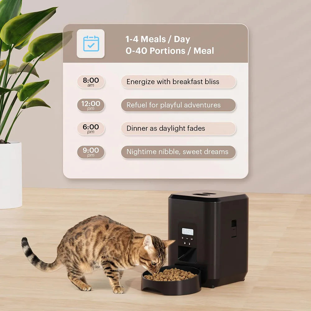 Mangiatoia per Animali Domestici Intelligente Mangiatoia Automatica per Gatti Macchina per Cibo Lento per Cani Con Ciotola per Cani per Gatti Automatica Quantitativa Temporizzata