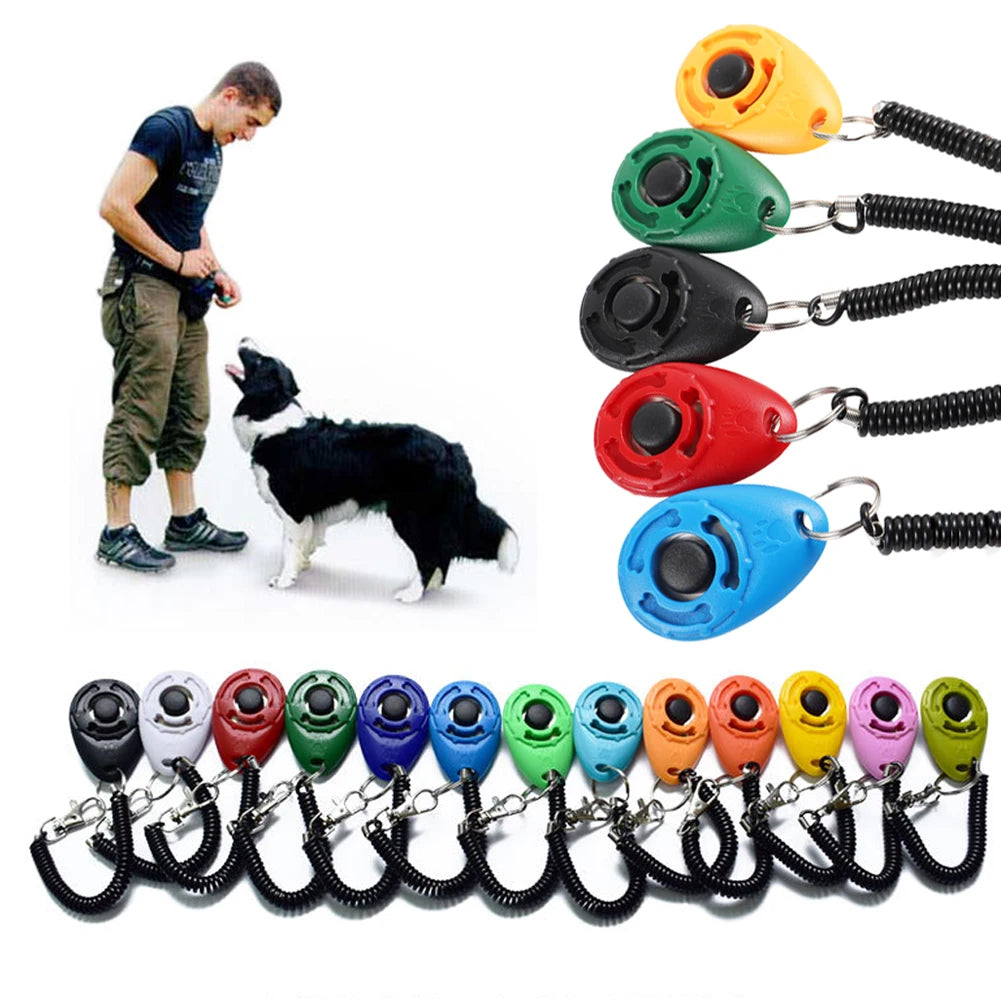 Adjustable Dog Training Clicker with Wrist Strap - Effective Training Aid for Dogs and Cats