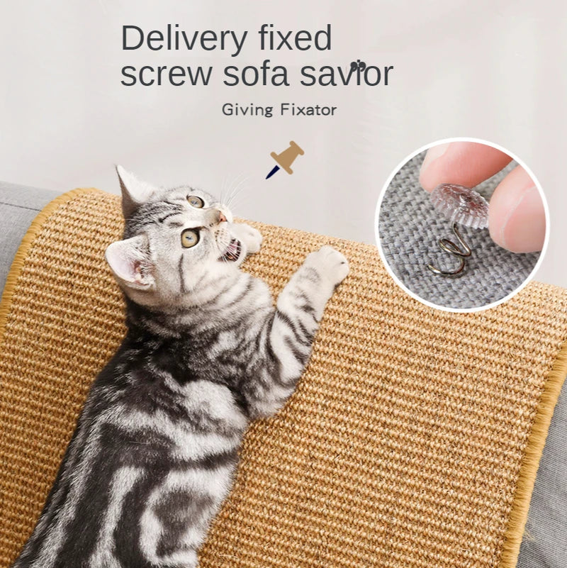 Sisal Cat Scratching Mat Board - Furniture Protector for Cats and Kittens