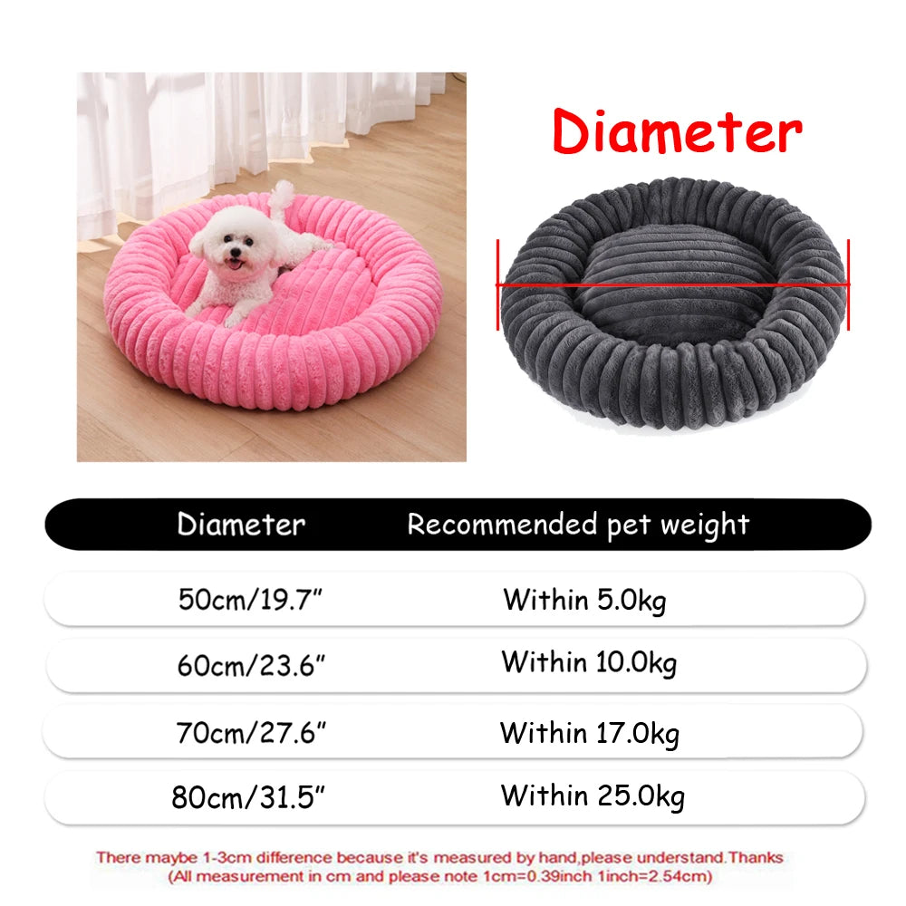 40-90 Cm 6 Dimensioni Letto Rotondo per Animali Domestici per Letto per Cani Di Grandi Dimensioni Letto per Gatti Super Morbido Casetta per Cani in Peluche per Casetta per Cani Di Taglia Media Inverno Caldo per Dormire