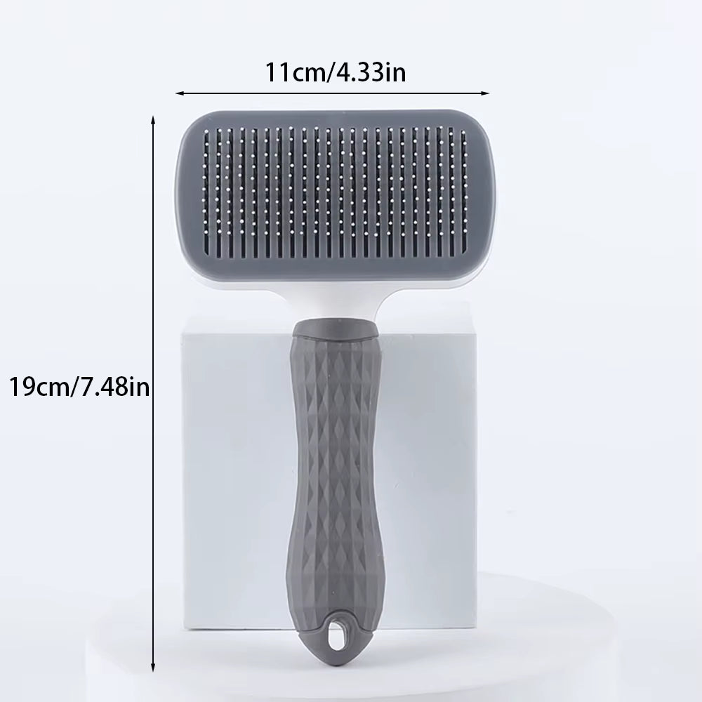 Professional Self-Cleaning Pet Grooming Brush and Comb for Dogs and Cats - Effective Shedding Tool and Accessories for Pet Care