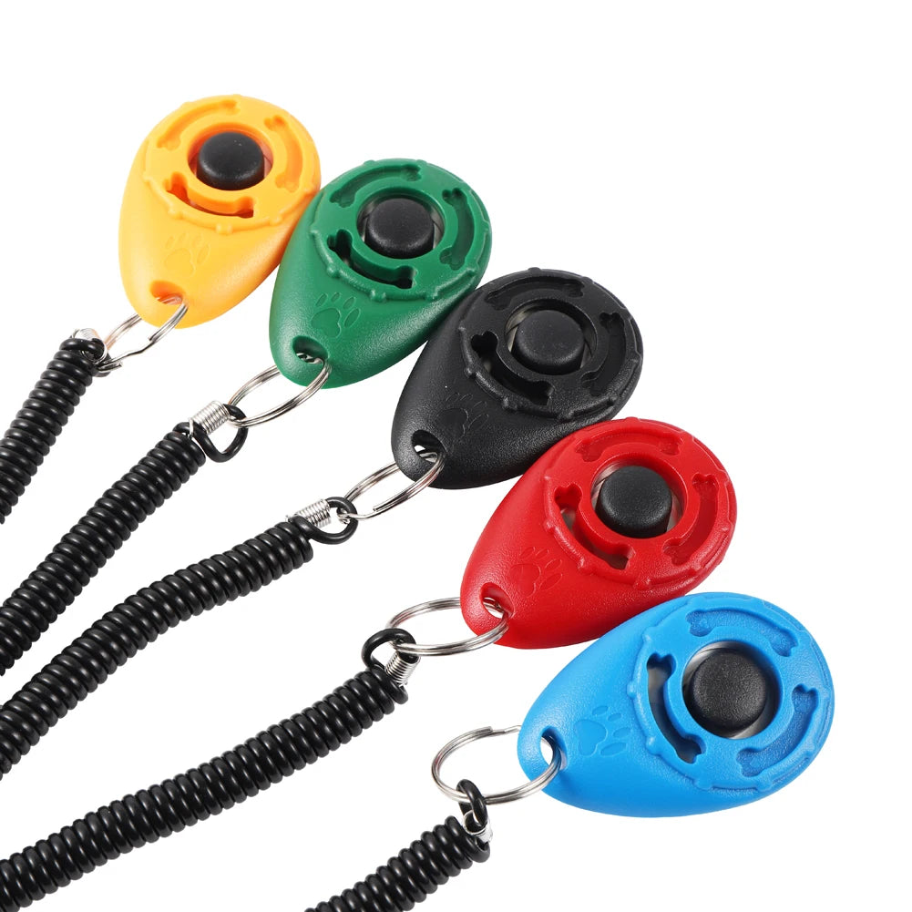 Adjustable Dog Training Clicker with Wrist Strap - Effective Training Aid for Dogs and Cats
