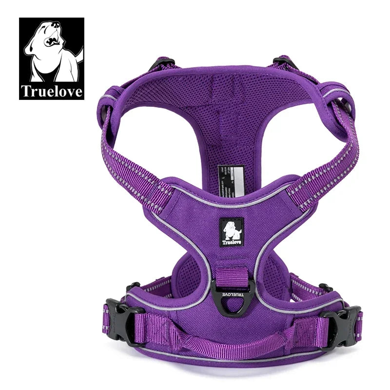 Truelove No-Pull Adjustable Reflective Dog Harness with Soft Padding and Control Handle TLH5651