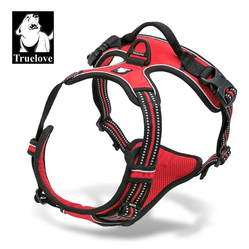 Truelove No-Pull Adjustable Reflective Dog Harness with Soft Padding and Control Handle TLH5651