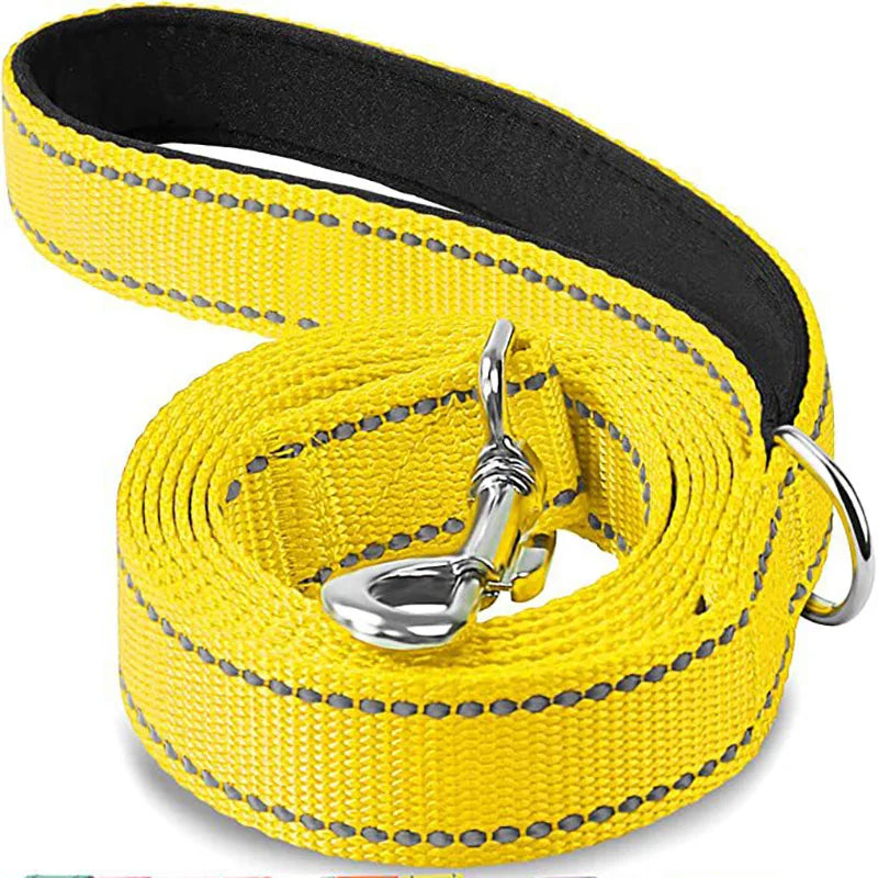Gatti e Cani Imbracatura con Collare e Cinghia di Piombo Riflettente per Passeggiate Notturne - Guinzaglio per Addestramento e Sicurezza, Lunghezze 1.2/1.5/1.8M