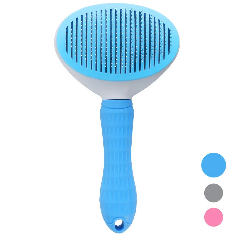 Professional Self-Cleaning Pet Grooming Brush and Comb for Dogs and Cats - Effective Shedding Tool and Accessories for Pet Care